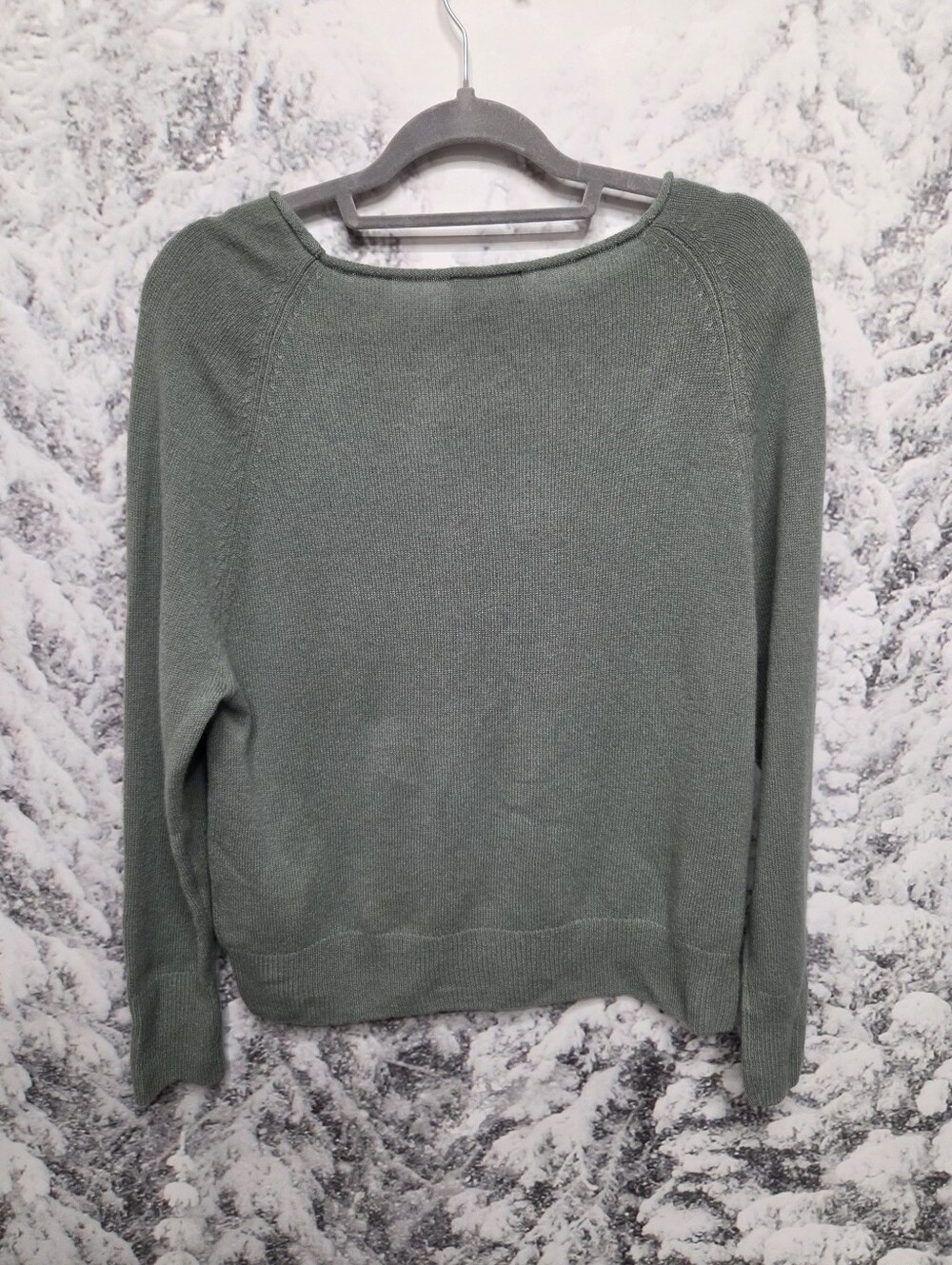 Quince 100% Mongolian Cashmere Boatneck Sweater, Seaspray Green Luxury Soft - Picture 3 of 5